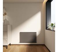 Horizontal Designer Oval Column Radiator 600x1003mm Anthracite Single