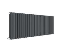 Balterley Embrace Horizontal Double Panel Radiator, 600mm x 1572mm - Anthracite in Grey Balterley Grey
