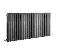 Horizontal Double Panel Radiator 4467 BTU Anthracite 635mm x 1223mm Balterley Grey One Size