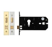 Horizontal Euro Profile Sash Lock - Satin Stainless Steel