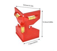 Horizontal Fence Post Leveling Tool with 3 Bubble Levels for Precision in Construction Projects (Red)