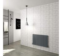 Horizontal Flat Panel Designer Radiator Central Heating Anthracite Rads Single 600x884mm
