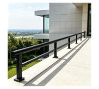 Horizontal Flat Railing Kit, Outdoor Fence Barrier Extension, Matte Metal Balustrade System for Terrace, Steps, Balcony Height Extension (H 30cm, L 60cm)