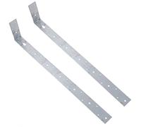 Horizontal H/Duty X Restraint Strap 600mm Length 100mm Bend Galvanised 2PK