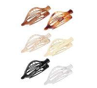 Horizontal Hair Claw Clips - Ultra-Light French Style Lay Flat Duckbill Barrettes, Retro Oval Jaw Design with Secure Grip | 6PCS Vintage Hair Accessories for Women and Girls Daily Looks and Hairstyles