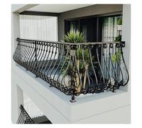 Horizontal Metal Deck Railing Kit Outdoor Guard Fence Extension Flat Hand Railing Wall Extender 90x70cm (35.4x27.6in) for Safety and Style