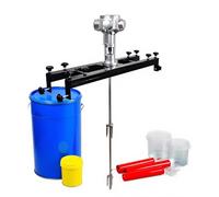 Horizontal Paint Mixer,1000L Pneumatic Air Agitator with Folding Impeller,1/2HP 3/4HP 1HP Motor for IBC Tanks,Commercial Stirring Machine for High Viscosity Paint and Ink(3Cylinder)