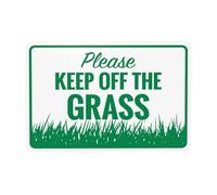 Horizontal Please Keep Off The Grass Metal Warning Sign for Indoor Outdoor Security, Business Office Home Garden Street Decor 30 x 20 cm