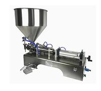 Horizontal Pneumatic Liquid Filling Machine, Automatic Operation with Anti-Drip Nozzle, for Low Viscosity Liquids and Pastes