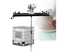 Horizontal Pneumatic Paint Mixer, Bracket-Mounted Air Agitator, 0-2500RPM Stirring Machine, Folding Propeller, Adjustable Size, for 1000L IBC Tanks, Paint, Coating Mixing(3Cylinder)