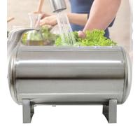 Horizontal Pressure Tank for Water Well Pump - Stainless Steel Water Pressure Storage Container with Mounting Kit, Ideal for Domestic Water Pressurization