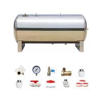 Horizontal Pressure Tank - Stainless Steel Water Supply Storage Tank for Home and Garden, Automatic Well Water Booster System