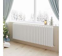 Horizontal Radiator Oval Column Designer Central Heating Rad 600x1593mm Double White