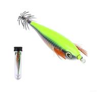 Horizontal Shrimp Squid Style Fishing Lure for Octopus Sea Use Slow Descent Fluorescent Body Strong Hook Points and Sound Vibration (4#)