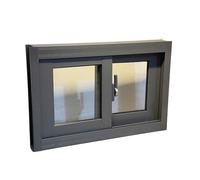 Horizontal Sliding Basement Window - Lockable Security Glass for Home, Bathroom, Chicken Coop, Garage - Replacement Serving Door