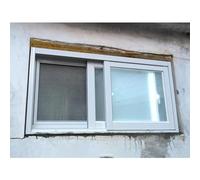 Horizontal Sliding Window 85x35cm - Small Transom Sliding Door for Basement & Bathroom - White Shed Accessory Durable & Stylish Home Improvement Solution