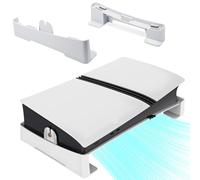 Horizontal Stand for PS5 Slim & PS5 Pro Console, PS5 Slim/Pro Accessories Base Stand, Mini Design Side Stand Compatible with PS5 Slim and PS5 Pro Disc & Digital Edition, White