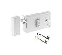 Horizontal surface-mounted lock with follower - YALE - YAH37G - White - 2 Keys provided - Left Version - Grille and Gate