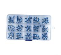 Horizontal Variable Resistor Assortment 150pcs Metal Film | 15 resistance values from 100Ω to 1M, 10pcs each, for ideal for circuit testing and adjustment projects