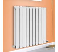 Horizontal Vertical Designer Radiator Oval Column White Anthracite Tall Upright Rads (Double - 400 x 480mm, White)