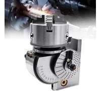 Horizontal Vertical Indexing Head Head Milling Set W/100/125/160/200mm Chuck+Tailstock 3-Jaw Chuck Dividing Head Set for Milling Grinding Drilling Machine 5in/125mmChuck