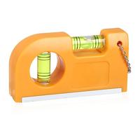 Horizontal Vertical Magnetic Pocket Level with High Visibility Vials Aluminum Alloy Magnetic Spirit Level with Strong Magnet for Builders DIY Tools Yellow