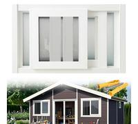 Horizontal Vertical Sliding Window, Bathroom Windows With Frosted Glass & Screens, 50-100cm Large Small Household For Privacy And Ventilation(Cream,70x28cm)