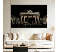 Horizontal Wall Art Canvas Prints, Night View Castle Architecture Photography Canvas Wall Art Paintings Pictures for Living Room Bedroom Home Wall Decor Artwork 36 x 24 inches Framed