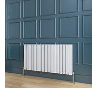 Horizontal White Radiator Double Flat Panel Designer Radiator Central Heating 600x1156mm Interior Design