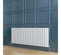 Horizontal White Radiator Double Flat Panel Designer Radiator Central Heating 600x1428mm Interior Design