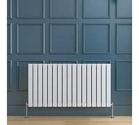 Horizontal White Radiator Single Flat Panel Designer Radiator Central Heating 600x1156mm Interior Design