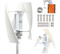 Horizontal Wind Turbine AC Turbine Generator Kit with Charge Controller，100W 12V/24V Wind Power Generator Kit - 3-Phase Vertical Axis Wind Turbine, Ideal for Mobile Homes, Gazebos, Marine Us
