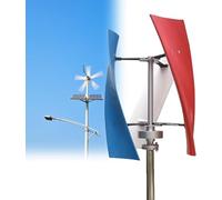 Horizontal Wind Turbine AC Turbine Generator Kit with Charge Controller，16000W Vertical Wind Turbine Generator Kit - Small Three-Phase AC, 12V/24V/48V/110V/220V, MPPT Controller for Home, Ga