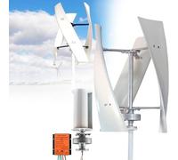 Horizontal Wind Turbine AC Turbine Generator Kit with Charge Controller，3000W Low Speed 3 Blade Vertical Wind Turbine Kit, Permanent Magnetic Levitation, 12V Controller, Ideal for RV, Home,