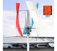 Horizontal Wind Turbine AC Turbine Generator Kit with Charge Controller，3000W Vertical Helix Wind Turbine Generator Kit - Aerodynamic 3-Blade Design with Auto Windward Adjustment, Perfect fo