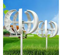 Horizontal Wind Turbine AC Turbine Generator Kit with Charge Controller，High-Efficiency Vertical Wind Turbine Generator - 5 Blades, 400W-1200W for 12V/24V Off-Grid Systems, Pintle Controller