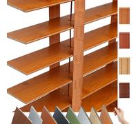 Horizontal Window Venetian Blinds Blackout Wood Blinds for Indoor Windows, Privacy Blind for Window Treatment, Custom Wooden Shades 30 40 60 80 90 100 120 150 160 180cm(Walnut)