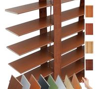 Horizontal Window Venetian Blinds Blackout Wood Blinds for Indoor Windows, Privacy Blind for Window Treatment, Custom Wooden Shades 30 40 60 80 90 100 120 150 160 180cm(Coffee)