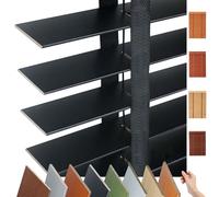 Horizontal Window Venetian Blinds Blackout Wood Blinds for Indoor Windows, Privacy Blind for Window Treatment, Custom Wooden Shades 30 40 60 80 90 100 120 150 160 180cm(Black)