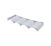 Horizontal Wine and Beer Bottle Rack Organizer, Space Saving Can Holder for Kitchen and Bar with Wave Groove Design and Non Slip Stable Base (white)