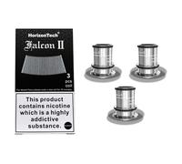 HorizonTech Falcon 2 Sector Mesh Coils - 3 Pack, Compatible with Falcon 2 Sub-Ohm Tank, 2ml Cartridge Capacity, Haman Mesh Replacement Coils, Long-Lasting Performance, No Nicotine (0.14 Ohm)