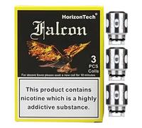 HORIZONTECH Falcon M-Triple Coil [0.15 ohm | 80w - 85w] 3 Pack - COMPATIBLE WITH: Horizontech Falcon. Falcon King, Falcon Resin Artisan and Falcon Metal Tank - DTL Vaping, Triple Mesh - Nicotine Free