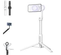 Horizum Magnetic Phone Tripod, 51/63" Extendable Selfie Stick with Wireless Remote, Extendable Selfie Stick 360 Suction Phone Tripod, for Video Recording Live Stream (White,51in)