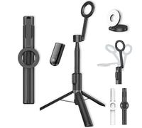 Horizum Magnetic Phone Tripod, 57/63" Extendable Selfie Stick, Magnetic Selfie Stick Tripod with Remote, 360° Rotation Phone Stand for Video Recording & Vlogging (1.3m B with Light)