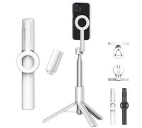 Horizum Magnetic Phone Tripod, 57/63" Extendable Selfie Stick, Magnetic Selfie Stick Tripod with Remote, 360° Rotation Phone Stand for Video Recording & Vlogging (1.3m W)