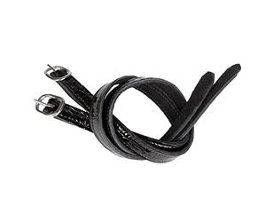HORKA Spur Straps Patent Croco Letaher By Pair - Spurs_0-BLACK/SILVER