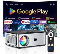 HORLAT Official Google TV Projector 2000ANSI Bluetooth Voice Control Auto Focus WiFi 6 4K HD Beamer Home Theater Movie Projector T03MAX