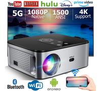 HORLAT T03N 1500Ansi Lumens 4K LED Projector Full HD 1080P Video 8K Home Theater Auto Focus Keystone 5G WiFi Portable Proyector