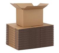 HORLIMER 40 Pack Cardboard Boxes 203x152x152mm (8x6x6 inch), Brown Corrugated Shipping Boxes for Mailing, Packing, and Business