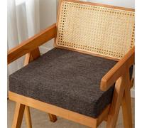 HORLSKI Washable Seat Cushions with Removable Cover Linen Chair Cushions for Dining Chairs Thickened 8Cm Square 45 X 45 Cm Chair Pads Garden Living Room Patio,C,Set of 1